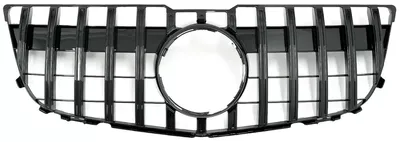 Image de Calandre pour Mercedes GLK X204 restylée 2013-2015, style GT-R Panamericana, noir brillant.