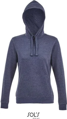 Produktbild von SOLs 03103 | Damen Sweat WomenŽs Hooded Sweatshirt Spencer - Farbe: Heather Denim - Größe: XL
