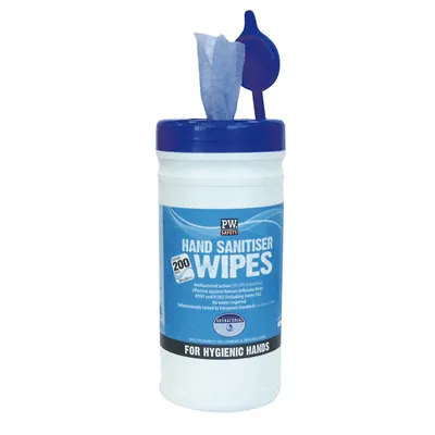Imagen del producto de Toallitas desinfectantes para manos Portwest IW40 (200 unidades), color azul