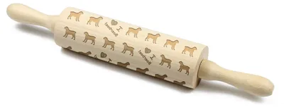 Produktbild von Boerboel - Teigrolle mit Hund, Rollen mit Mustern für Keramik, Geschenk für die Köchin von Art-Dog.