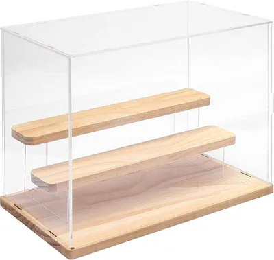 Image de Vitrines de collection en acrylique, 3 étages, transparentes, pour figurines miniatures, vitrines anti-poussière