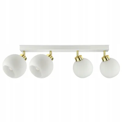 Zdjęcie produktu dla Lampa Wisząca Sufitowa Plafon Biała Szklane Kule White Glass BG4 LED E27