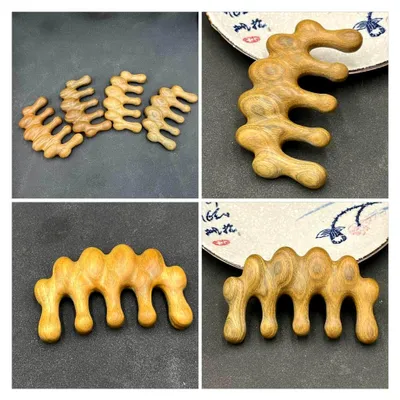 Produktbild von Gua-Sha-Massagekamm mit breiten Zinken zur Kopfhautpflege