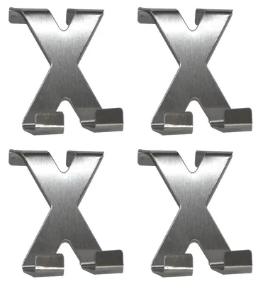 Produktbild von all-around24® 4 x Türhaken in X-Form Edelstahl Handtuchhaken - Garderobenhaken - Haken - Handtuchhalter - Kleiderhaken - Schrankhaken