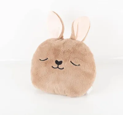 Produktbild von Kuschelkissen Hase Plüsch braun 35x35cm
