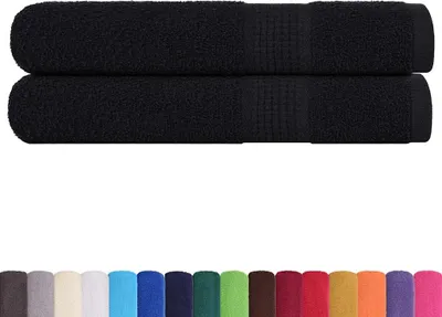 Immagine prodotto di vidaXL Asciugamani FROGN, 2 pezzi, nero, 100x200 cm, 360 g/m²