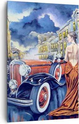Produktbild von Bild auf Leinwand - Leinwandbild - Einteilig - frau retro stil - 80x120cm - Wand Bild - Wanddeko - Wandbilder - Leinwanddruck - Kunstdruck - Wanddekoration - Leinwand bilder - Wandbild - PA80x120-3450