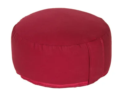 Produktbild von yogabox Yogakissen Glückssitz® Classic D - regional hergestellt - bordeaux 30 x 30 x 13 cm Buchweizenschalen