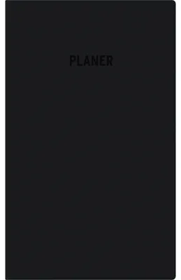 Productafbeelding van Zwarte agenda voor in de tas, 2026, kantoorformaat, 9,5 x 16 cm, 12 pagina's, 1 week per pagina / 2 pagina's