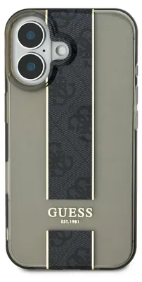 Immagine prodotto di Guess, custodia protettiva per iPhone 16 con motivo 4G, resistente, nera