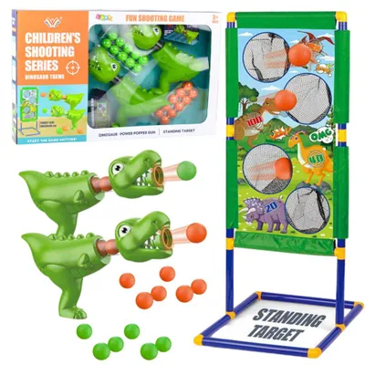 Immagine prodotto di Set di tiro bersaglio lancio gioco scudo cannone dinosauro