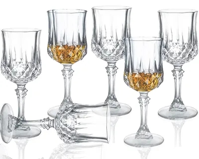 Likörgläser mit Stiel, 50 ml, Set mit 6, Kristallglas