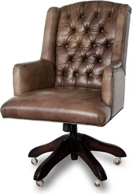 Produktbild von Casa Padrino Luxus Echtleder Chefsessel Büro Stuhl Medium Braun Drehstuhl Schreibtisch Stuhl - Chefbüro