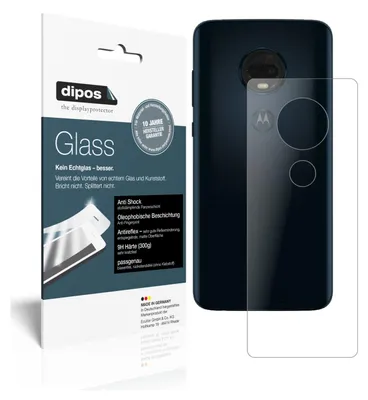 Produktbild von 2x Schutzfolie für Motorola Moto G7 Rückseite matt - Anti-Shock 9H Folie dipos