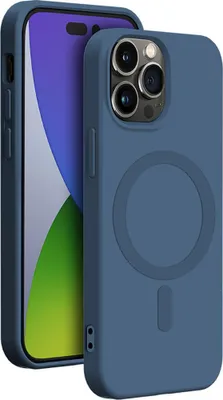 Obrázok produktu pre BigBen Connected, Silikónové puzdro kompatibilné s MagSafe pre Apple iPhone 14 Pro, modré