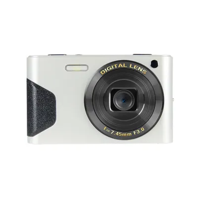 Imagen del producto de Cámara digital AIORBER F, 4K, 48 megapíxeles, fotos y videos en alta definición, pantalla de 2,7 pulgadas, zoom digital de 8x, estabilización electrónica de imagen, color blanco
