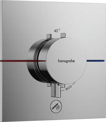 Image de hansgrohe ShowerSelect Comfort E thermostat, encastré, 1 consommateur, une sortie supplémentaire, rosace carrée, 15575000