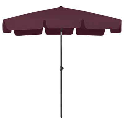 Produktbild von vidaXL Strandschirm Bordeauxrot 200x125 cm