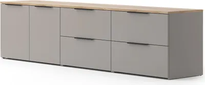 Zdjęcie produktu dla Ściana w salonie Vicco Wido Szary 3 części, Model 57463
