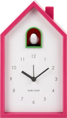 Produktbild von Karlsson - Wecker Modern Cuckoo - Leuchtendes Rosa - 6x12x20cm