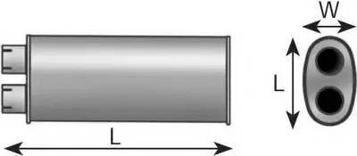 Immagine prodotto di DINEX 47300: Silenziatore intermedio per motori MAN M 2000 L e L 2000
