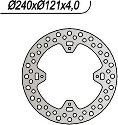 Produktbild von Ng Bremsscheibe Hinten Für Honda Cr 125/250 '02-07, Crf 250/450R '04-'21 (240X121.5X4)