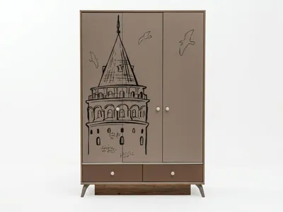 Obrázek produktu pro Moderní ložnicová sestava, kompletní pokoj, postel 120x200, skříň, dřevo