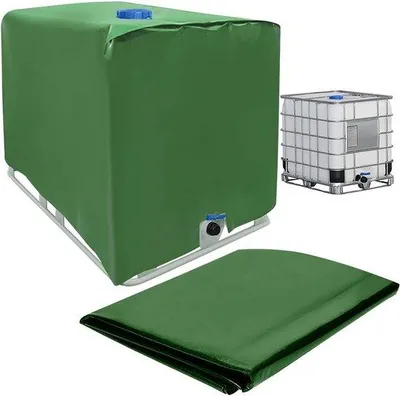 Productafbeelding van IBC-tankafdekking, 1000 liter - Groen, waterdicht en UV-bestendig