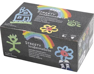 Produktbild von Straßenmalkreide-Farbe, 6x200 ml/ 1 Pck [HOB-900595]