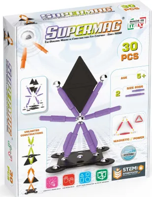 Obrázok produktu pre Supermag Projects Magnetická stavebnica Technicolor, 30 kusov