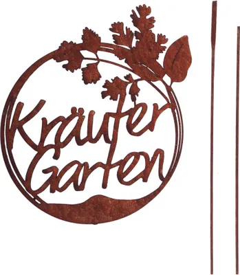 Produktbild von UNUS Deko Gartenstecker Roststecker Gartendeko Kräutergarten aus Metall Rost