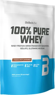 Produktbild von BioTech USA 100% Pure Whey 1000 g apple pie / Whey Protein / Ausgezeichnetes Whey Protein mit Bromelain-Enzym und zusätzlichen Aminosäuren
