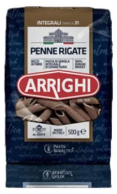 Image de Arrighi Whole Grain Penne Rigate Pasta 500G