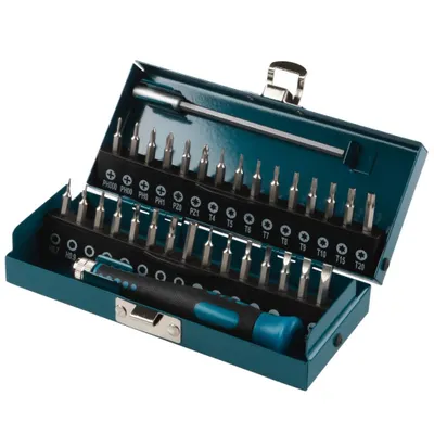 Immagine prodotto di wolfcraft Set di bit per microcacciaviti da 32 pezzi 1389000