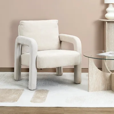 Image de Fauteuil - HOME DECO FACTORY - Emilia - Confort - Blanc