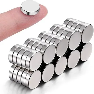 Imagen del producto de Imanes potentes de 10x3 mm, 50 unidades, para pizarras magnéticas, neveras, proyectos de bricolaje