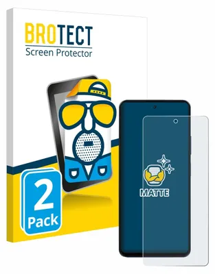A product shot of screen protectors for a smartphone, with packaging and a phone illustration.