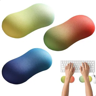 Obrázok produktu pre Ergonomické podložky pod klávesnicu z mäkkého silikónu, sada 3 ks, protišmykové, 12 x 6 x 1,8 cm