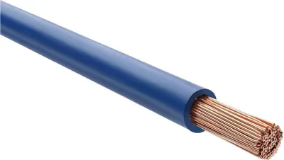 Image de LAPP H07V-K 1X6mm² UBU (bleu outremer) Conducteur unique PVC bleu outremer AD 5,3mm Tension nominale Uo/U 450V/750V - 1 mètre