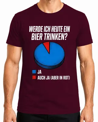 Imagen del producto de ¿Hoy tomaré una cerveza? Sí, qué divertido. Camiseta para hombre, sarcástica, color burdeos, talla L