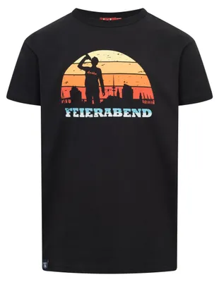 Produktbild von Derbe Feierabend Baumwoll T-Shirt, Größe:XXL, Farbe:jet black