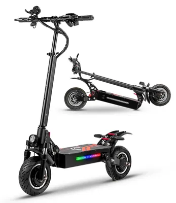 Image de Q7Pro : Scooter électrique pour adultes - Moteur double de 3200W - Batterie lithium 52V 19Ah - Autonomie de plus de 60 km - Vitesse maximale de 25 km/h - Pneus tout-terrain de 25 cm - Pliable