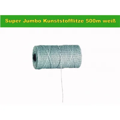 Produktbild von Super Jumbo Kunststofflitze weiß 500 m Weidezaun Litze