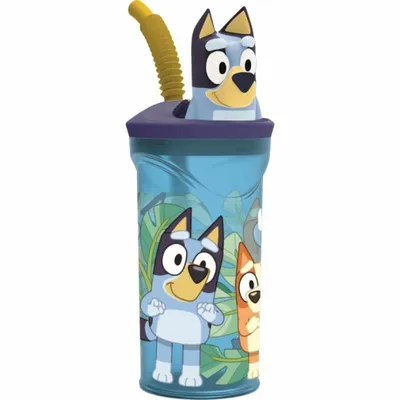 Produktbild von Bluey Trinkbecher – 3D Kinderbecher & Strohhalm-Tumbler 360?ml