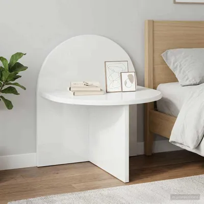 Imagen del producto de vidaXL Mesita de noche, blanco brillante, 40 x 35,5 x 45,5 cm, material de madera