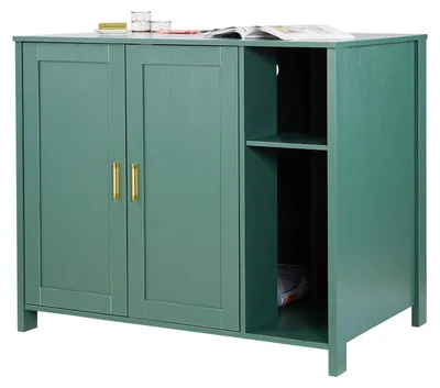 Produktbild von VEVOR Katzenschrank, 1050x680x885 mm, Katzenklo Schrank mit eingebauter Steckdos