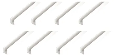 Zdjęcie produktu dla Alberts 8 x profil U, aluminium, biały, 10 x 12 x 10 x 1 mm, długość 2 m
