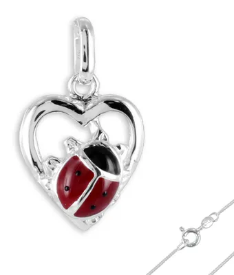 Produktbild von Kinderkette Silber Marienkäfer Kinder Kette Anhänger Kinderschmuck