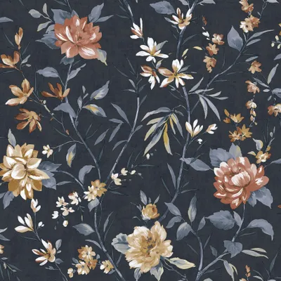 Imagen del producto de Holden Décor - Papel tapiz estilo oriental TC381 (talla única) (azul marino)