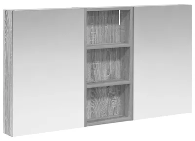 Imagen del producto de Juego de Muebles de Baño con estante 3 pcs 110 x 10,5 x 60,5 cm